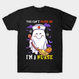 You can't scare me I'm a Nurse, Funny Nurse Halloween Shirt, Gift For Nurse Nursing Student Registered Nurse T-Shirt